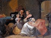 Charles van den Daele A happy family France oil painting artist